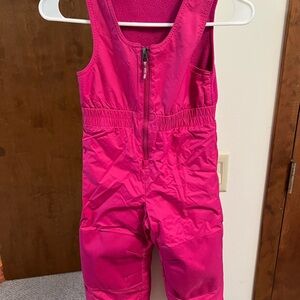 Kids Pink Snow Bib